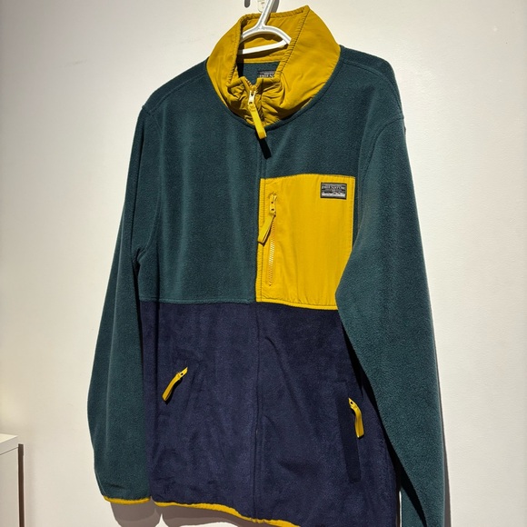 Free Nature Colorblock Fleece Jacket - Green, Yellow, Navy Large - Picture 2 of 9